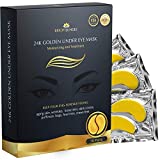 BrightJungle Under Eye Collagen Patch, 24K Gold Anti-Aging Mask, Pads for Puffy Eyes & Bags, Dark Circles and Wrinkles, with Hydrogel, Deep Moisturizing Improves elasticity, 16 Pairs
